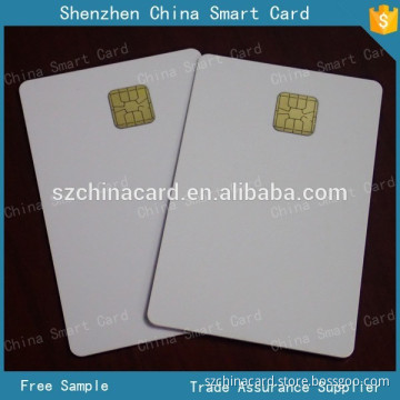Cheap 0.76mm thickness plastic blank white card wtih contact chip